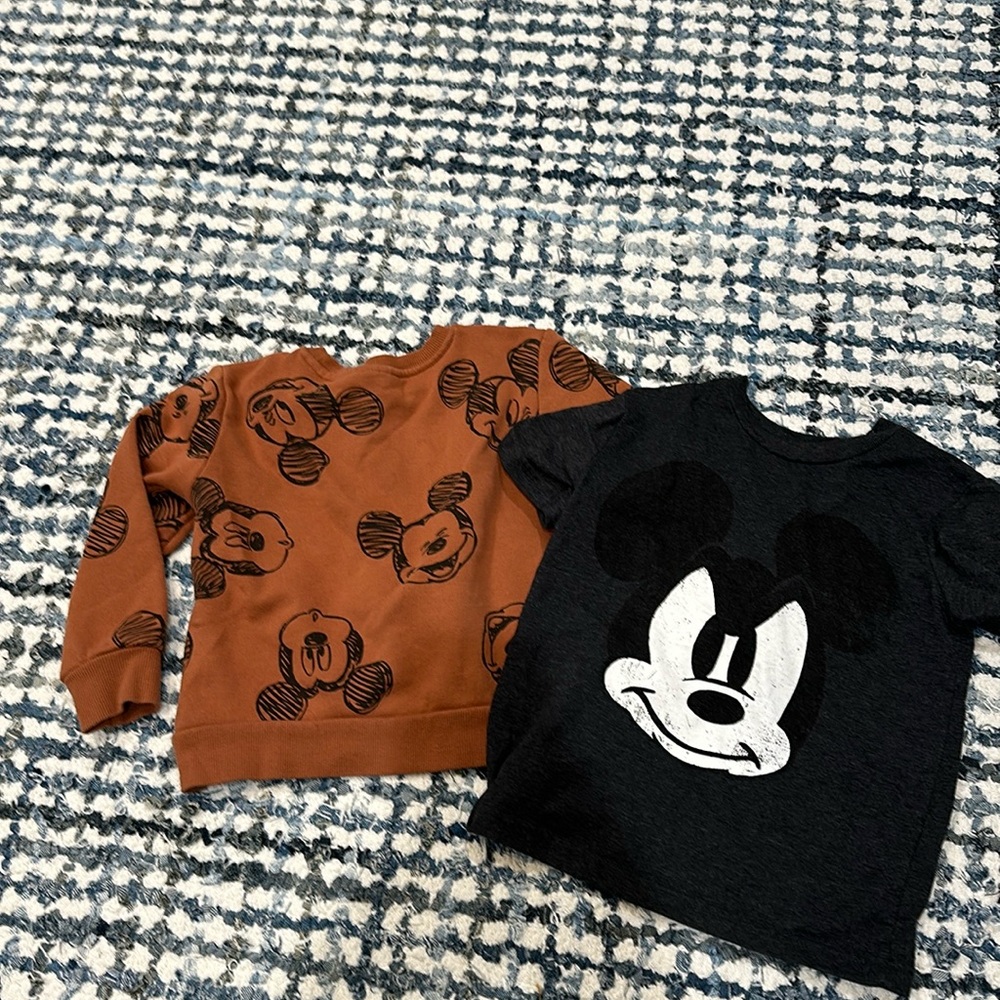 Mickey sweatshirt and tee